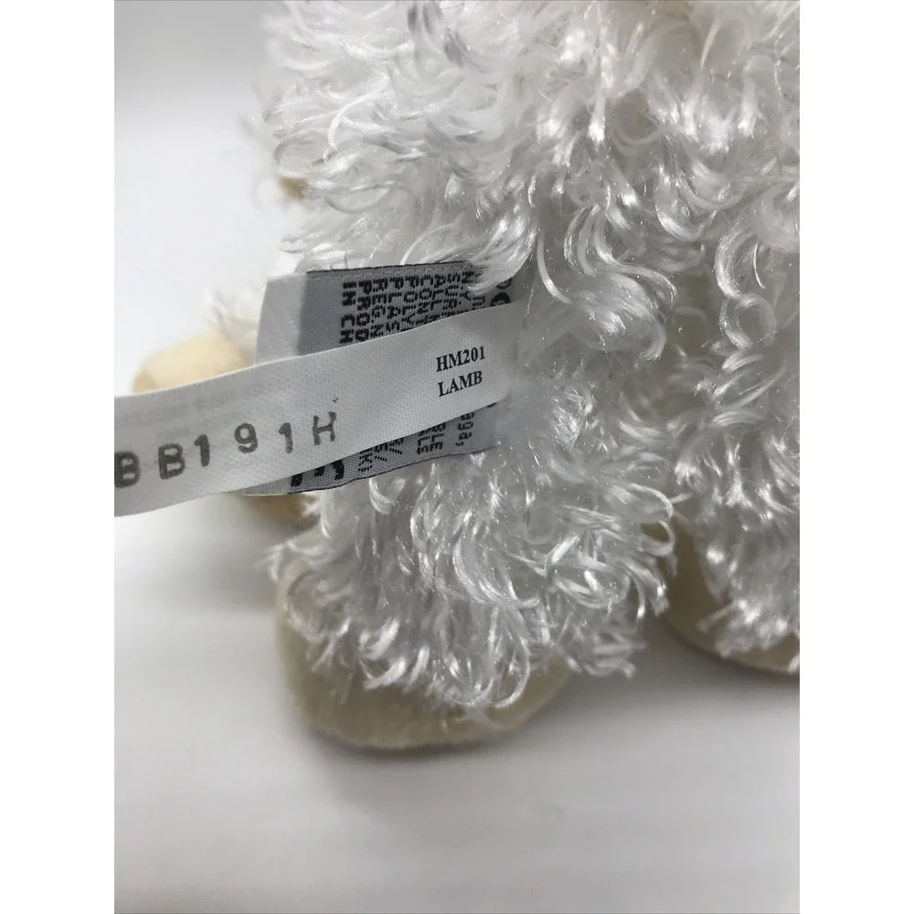 Ganz Webkinz Lamb HM 201 White Curly Hair NO CODE 7 1/2 In Tall